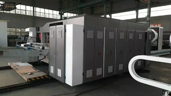 Flexo Ink Double Side Printing With Online Automatic Gluer Carton Packing Machine